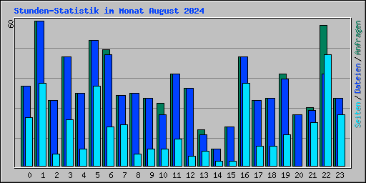Stunden-Statistik im Monat August 2024
