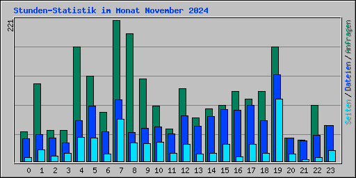 Stunden-Statistik im Monat November 2024