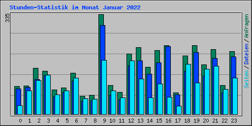 Stunden-Statistik im Monat Januar 2022