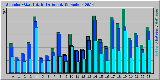 Stunden-Statistik im Monat Dezember 2024