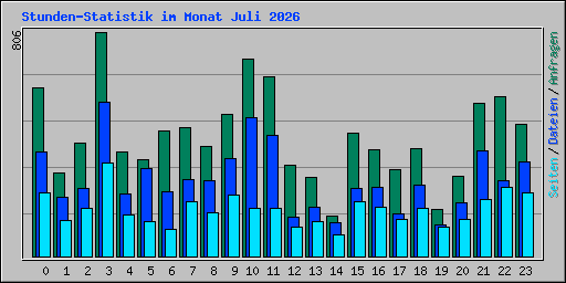 Stunden-Statistik im Monat Juli 2026