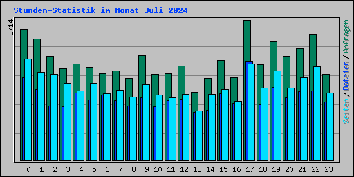 Stunden-Statistik im Monat Juli 2024