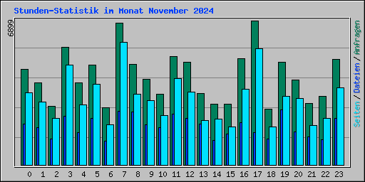 Stunden-Statistik im Monat November 2024