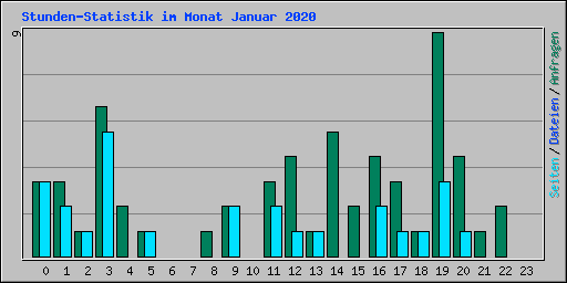 Stunden-Statistik im Monat Januar 2020