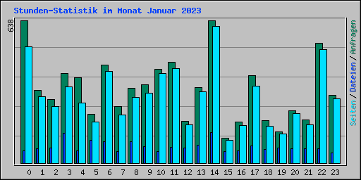 Stunden-Statistik im Monat Januar 2023