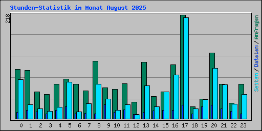 Stunden-Statistik im Monat August 2025