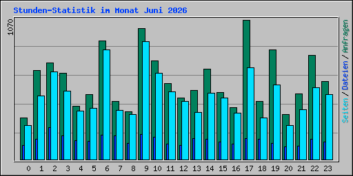 Stunden-Statistik im Monat Juni 2026