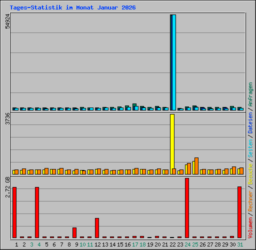 Tages-Statistik im Monat Januar 2026