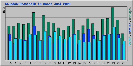Stunden-Statistik im Monat Juni 2026